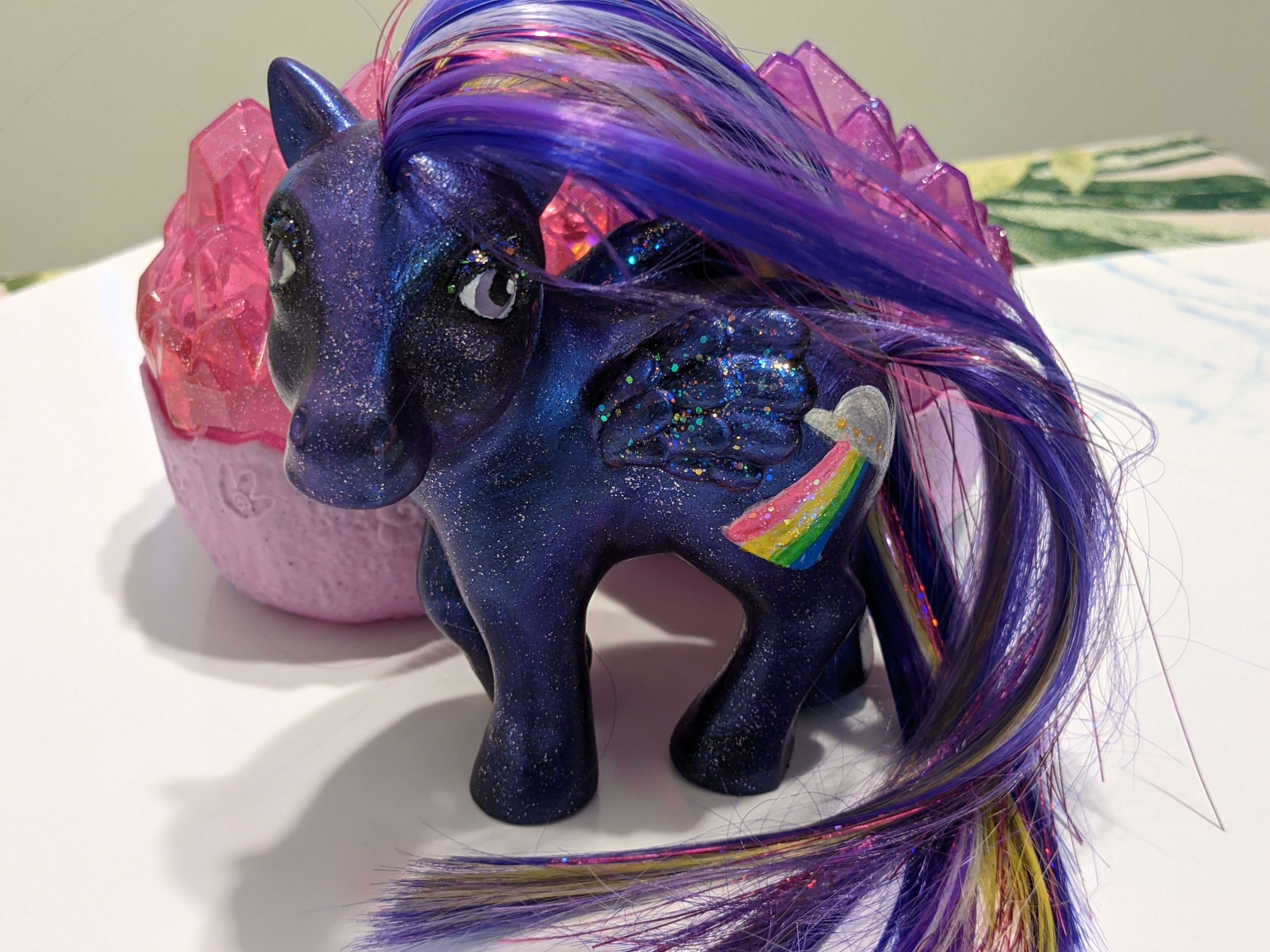 The purple glitter pegasus pony Cosmic Candy