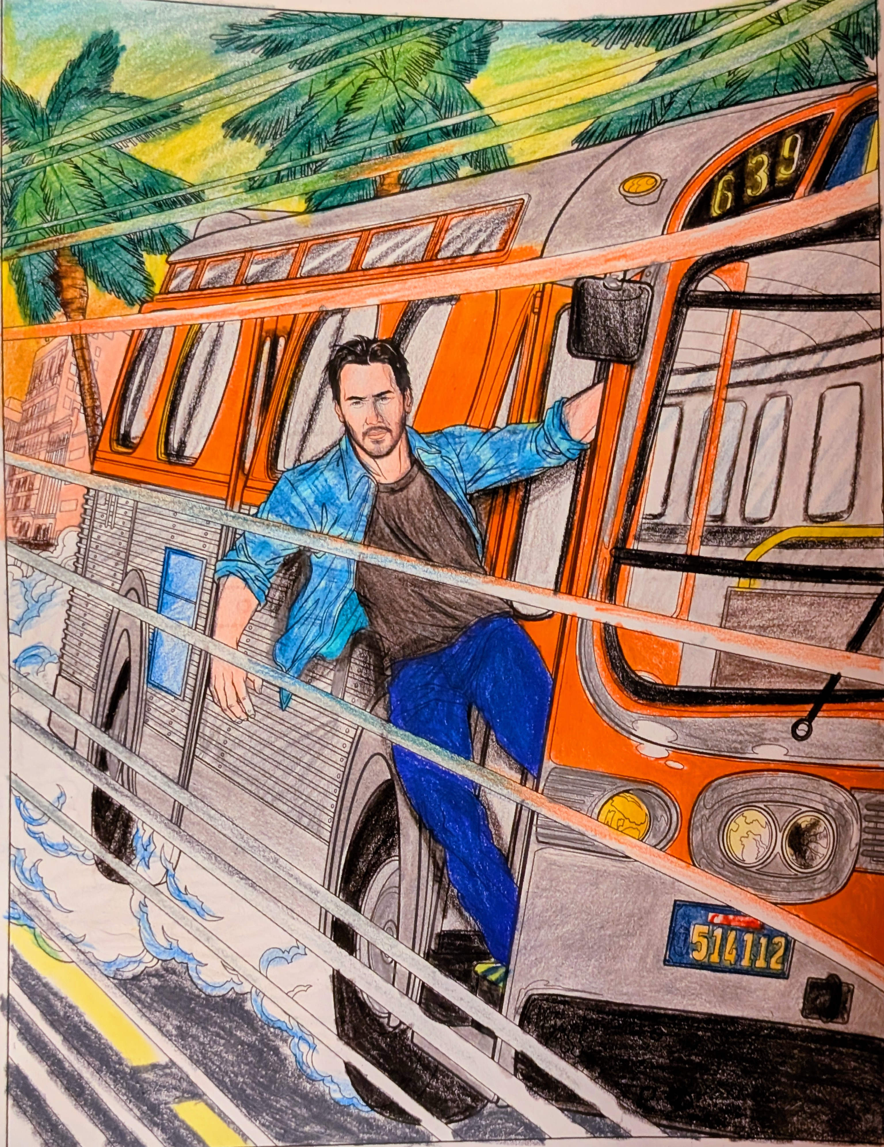 Jack Traven takes the LA Metro [Keanu Reeves Crush N Color Page]